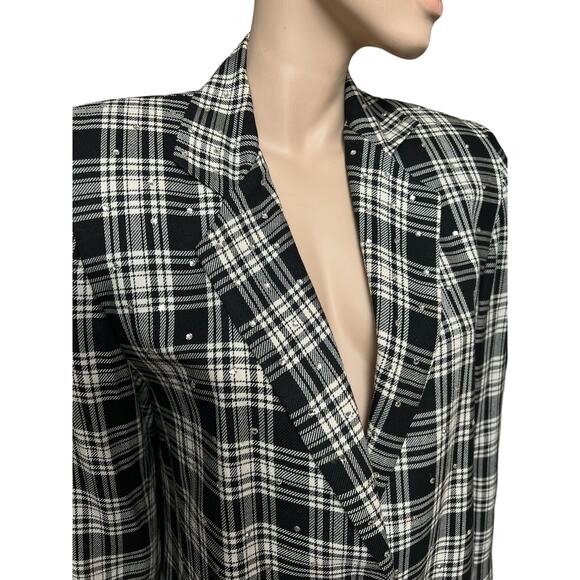 Vintage 80s Criscione X Cache Size S Jacket Blazer 100% Rayon with Rhinestones - Picture 8 of 12